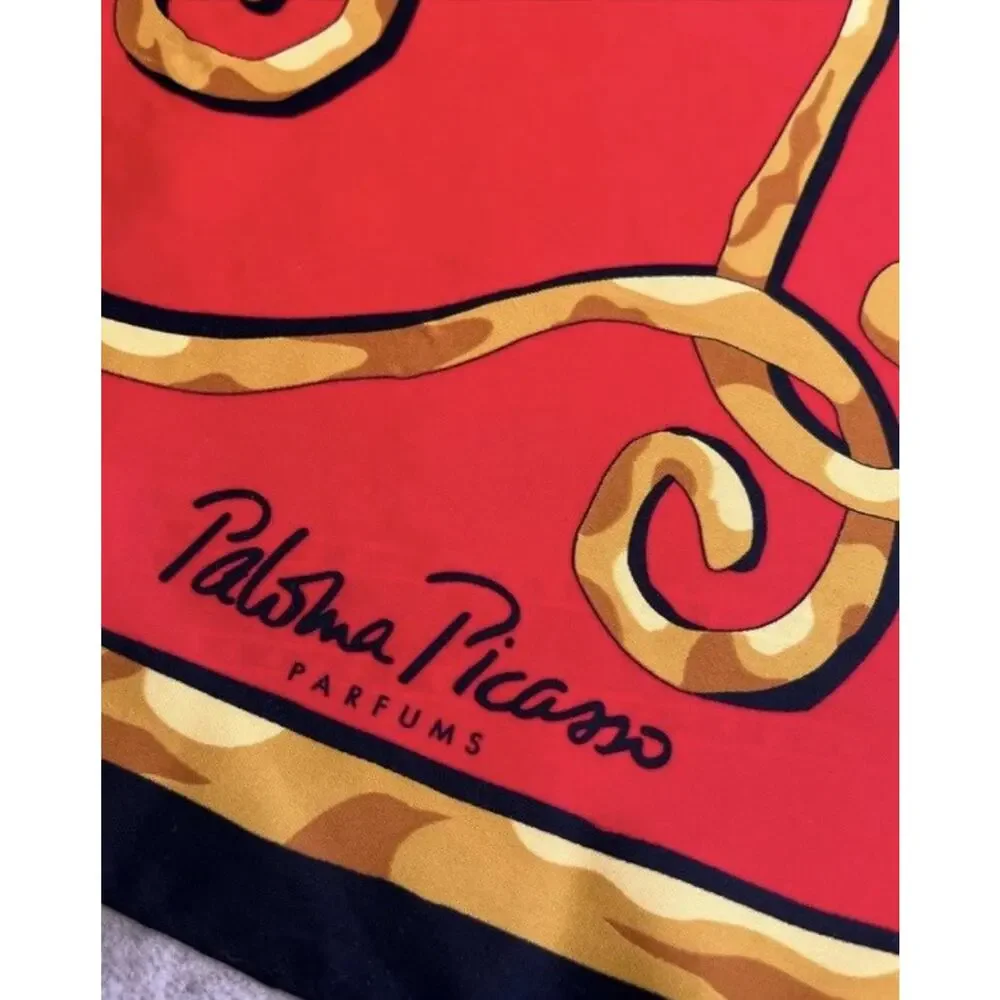 Vintage Paloma Picasso Parfums Astrological Scarf Italy 1980s Signed Designer - Picture 2 of 16